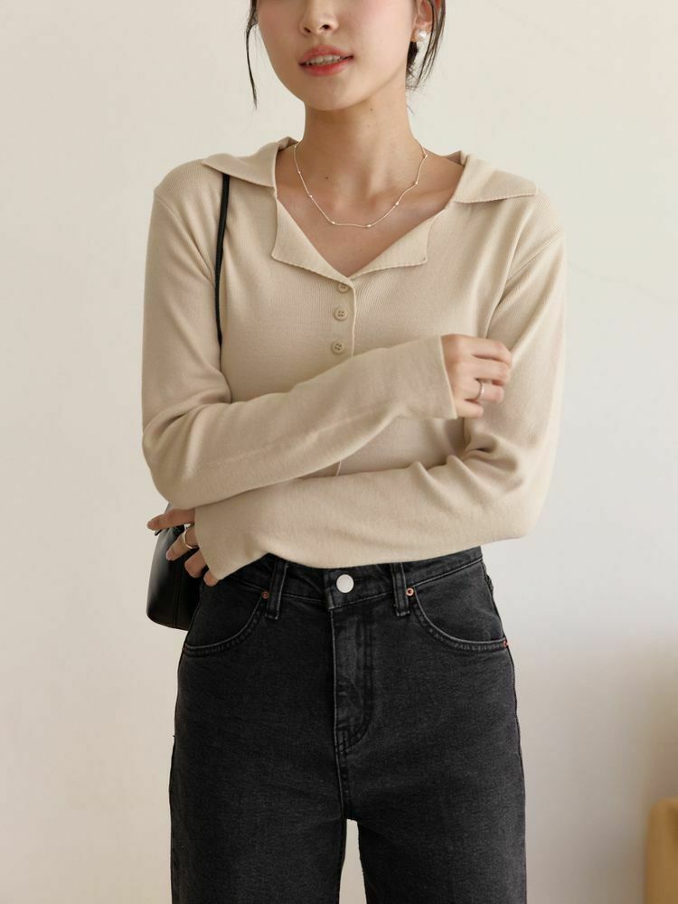 親膚小西裝領百搭針織