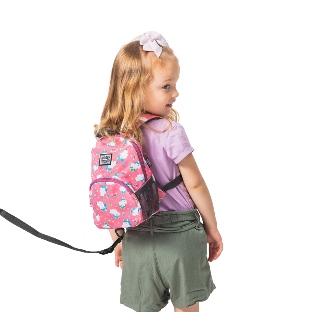 Toddler Backpack With Safety Leash, Rainbow Unicorn