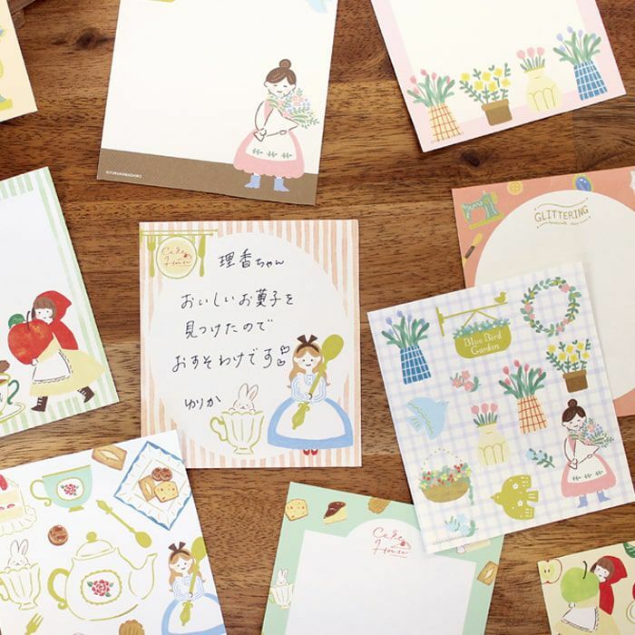 日本古川紙工 商店系列 4圖案方形便條紙本 共四款