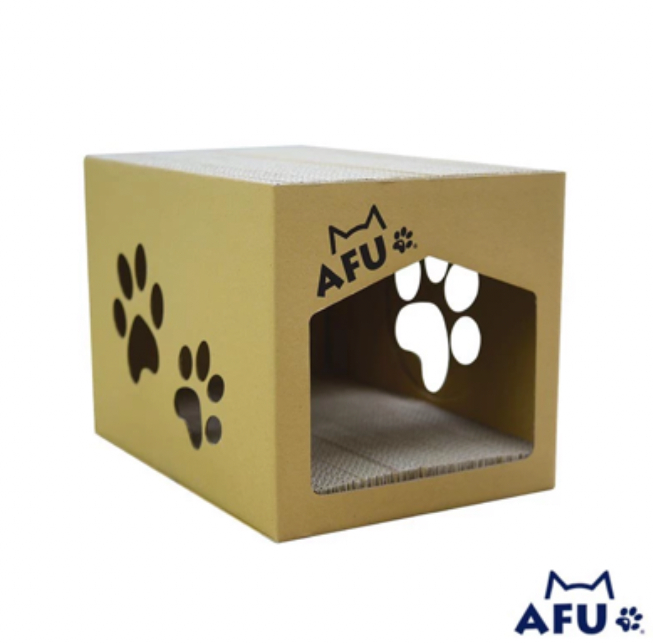 台灣AFU貓屋含4片抓板 - 30*32*30 cm (開口23*19 cm)