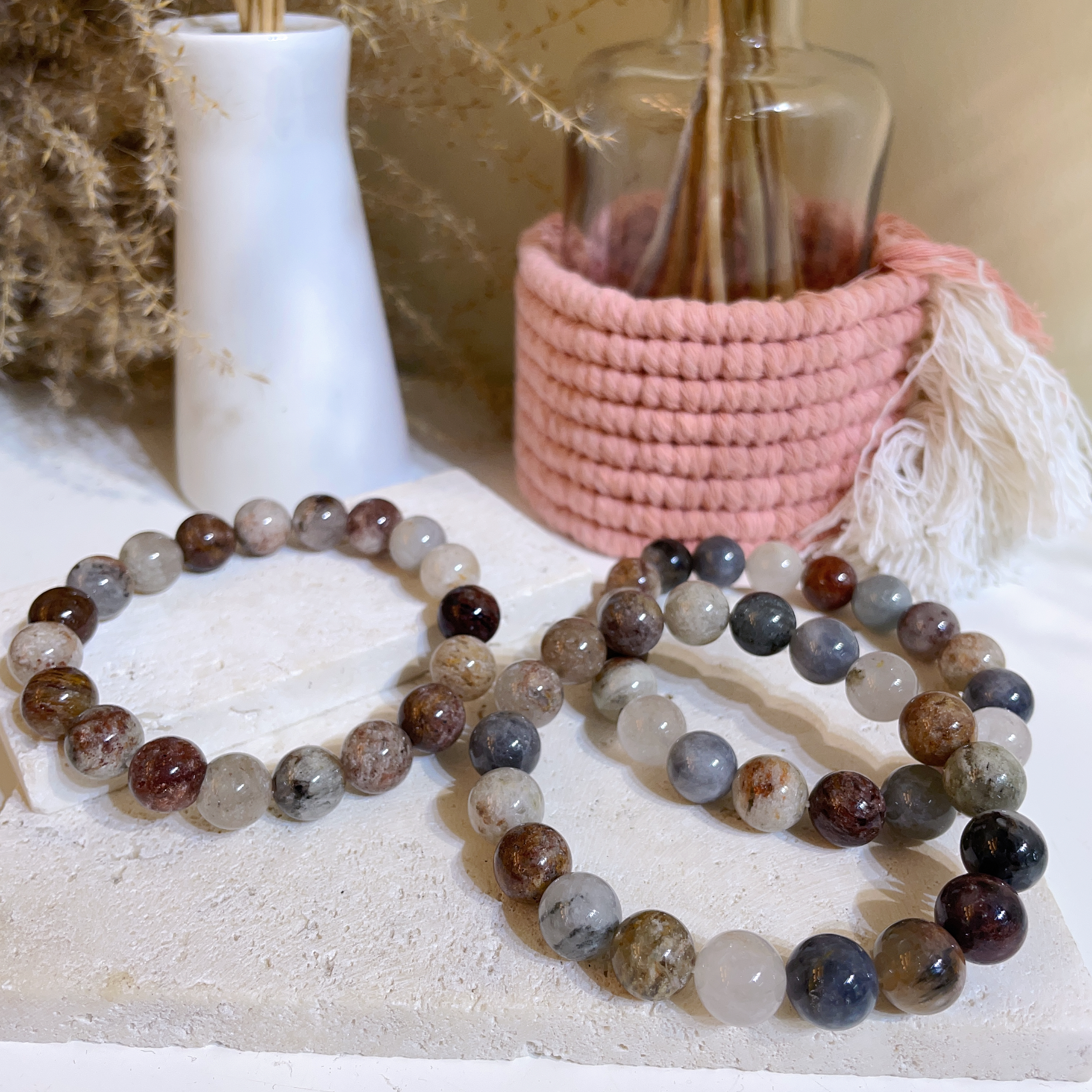 千層兔毛四季幽靈手串 10+mm