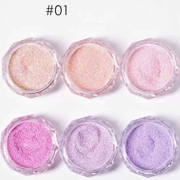 Hotly recommended nail art accessories: Nail Art Starlight Sugar Powder #1#2 (6 small bottles) After placing an order, please confirm the delivery style with customer service