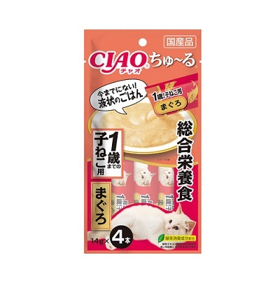 CIAO 綜合營養 適合1歲以下 吞拿魚+雞肉醬(14gx4支裝)【$100 X 7 包】【可混合其他口味】