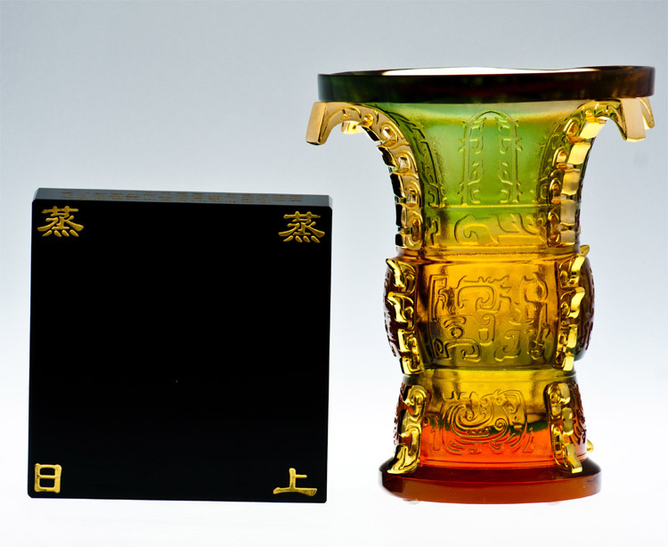 鹿港窯禮品館│居家開運琉璃-擺飾 蒸蒸日上