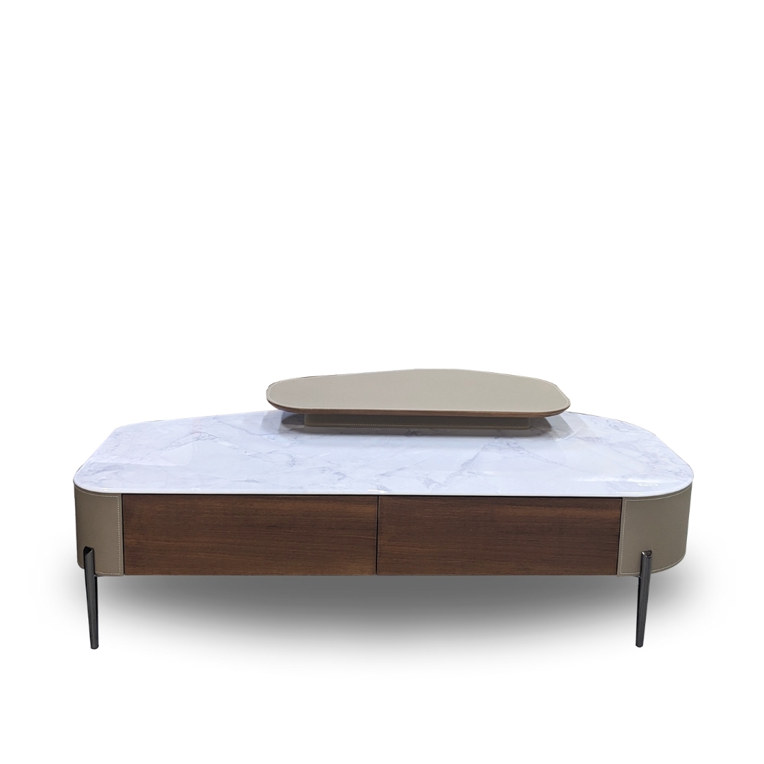 凱莉 | 輕奢微晶石 | 雙層茶几