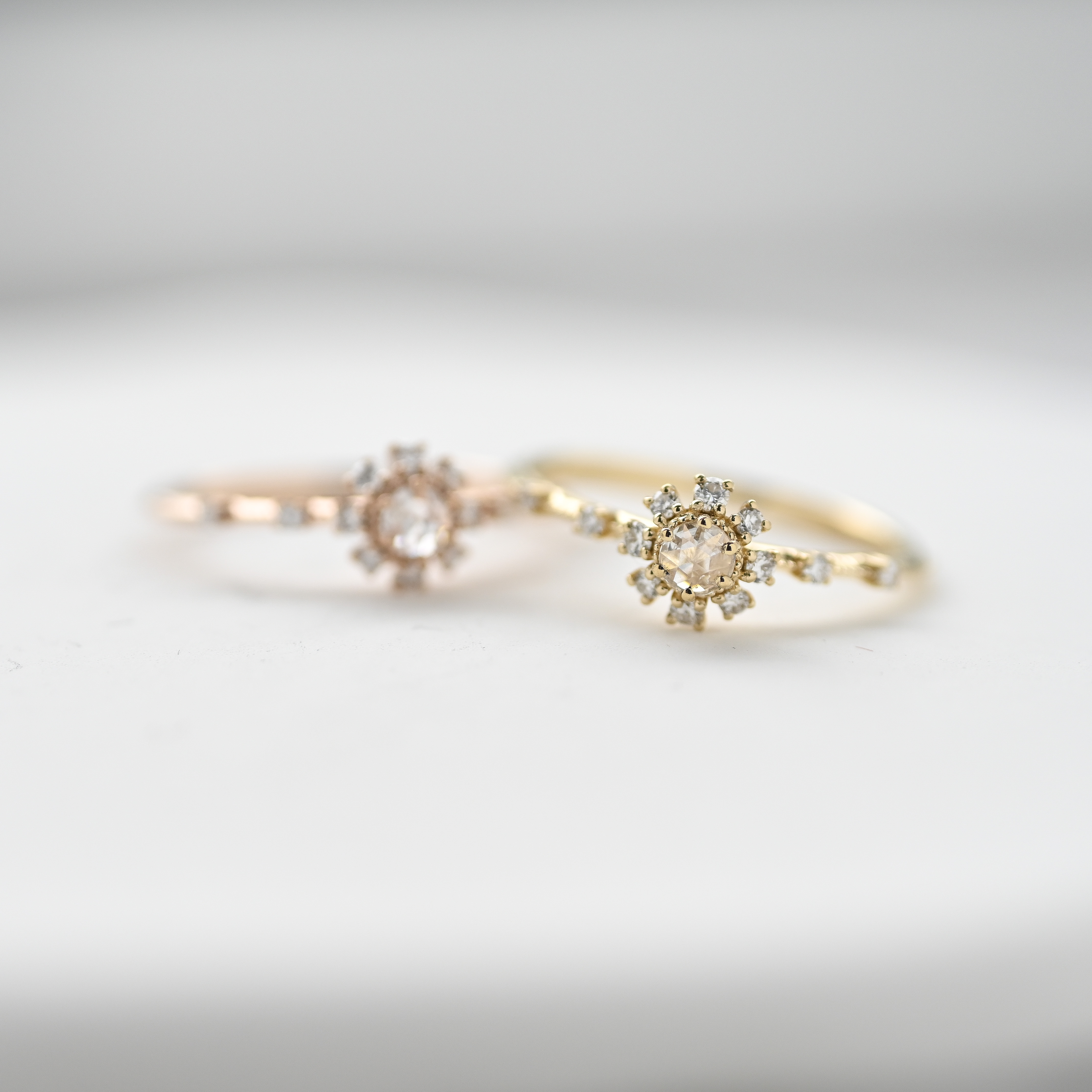 18K Girasole Diamond Ring