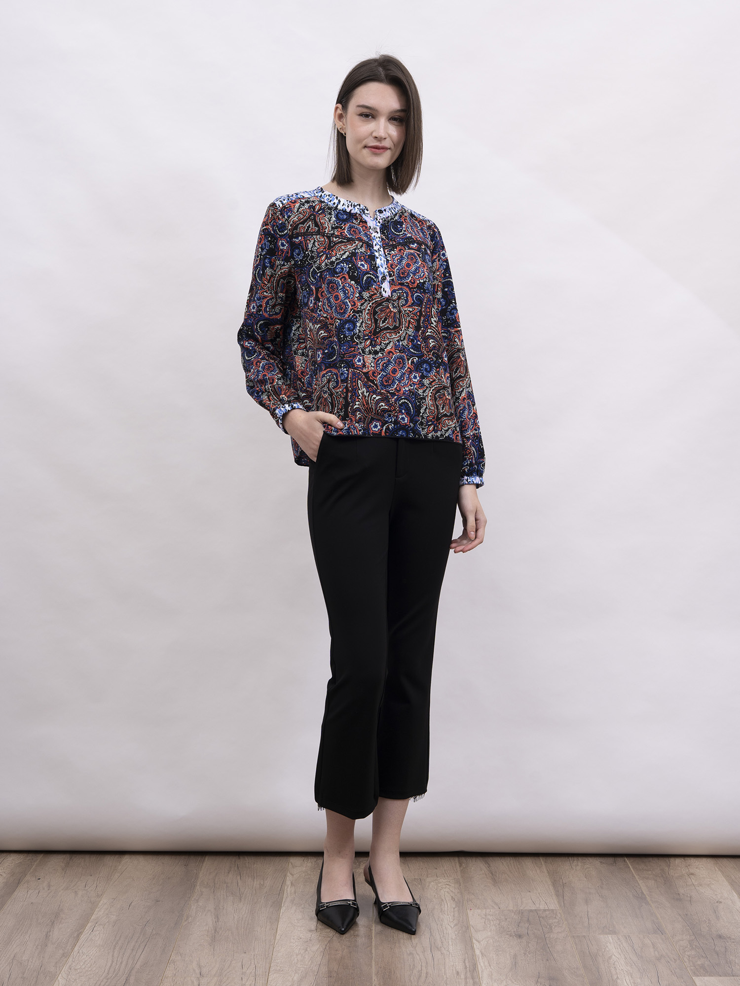 mi-tu 印花圓領上衣