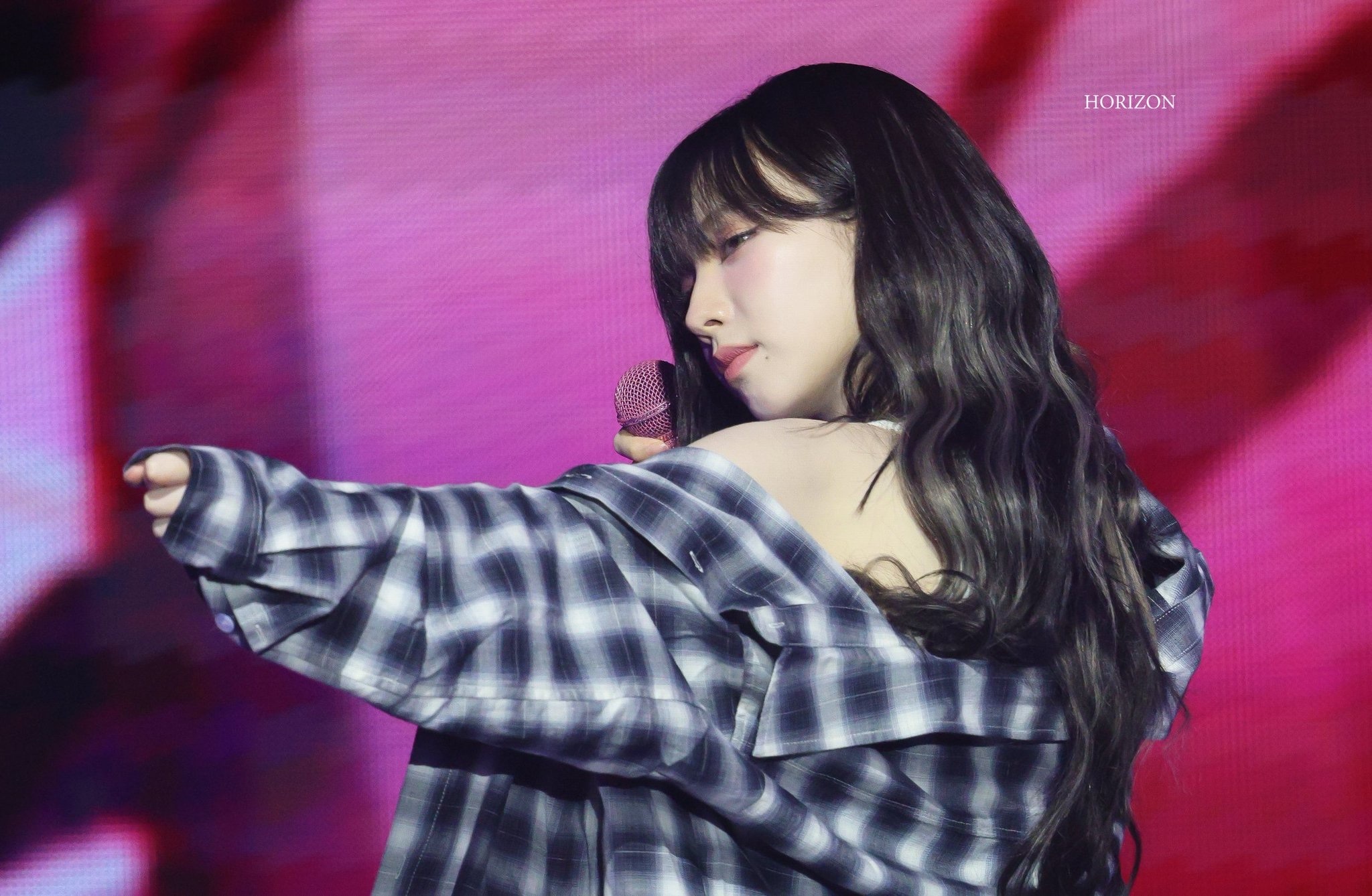 [KARINA同款] TRILLION - two pocket ombre plaid check shirts (blue)