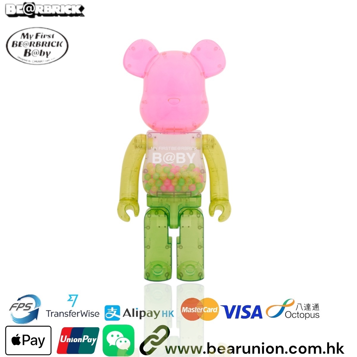🎏預訂🎏 Bearbrick 1000% B@BY 1st Color Clear