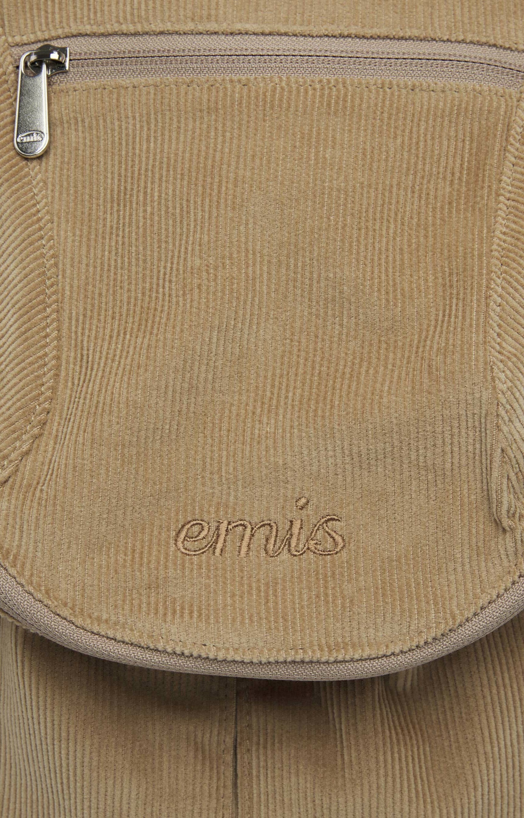 【EMIS】CORDUROY ZIP AROUND BACKPACK-BEIGE CORDUROY ZIP AROUND BACKPACK-BEIGE - EMIS