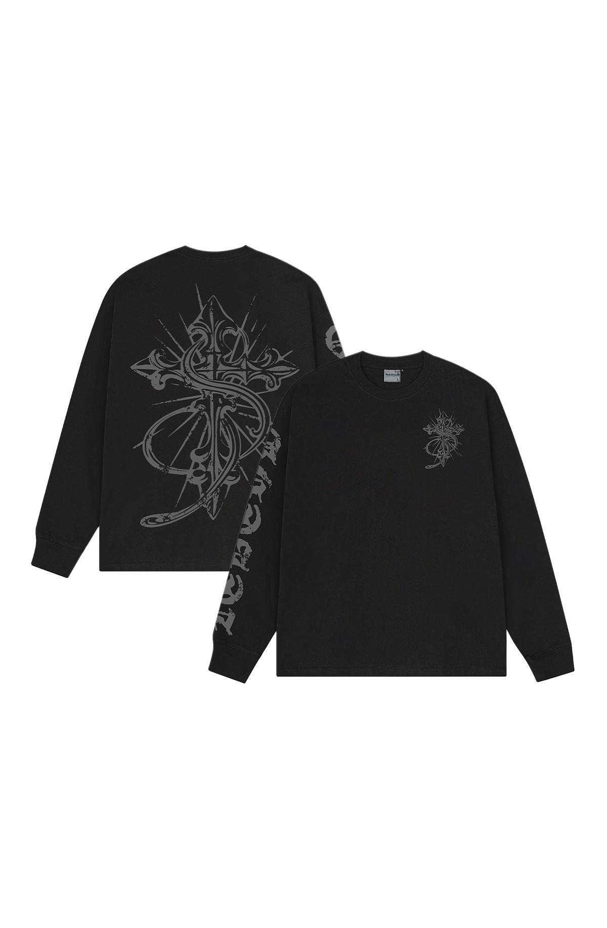 STK SmallTownKid 浮雕破損LOGO 薄長袖