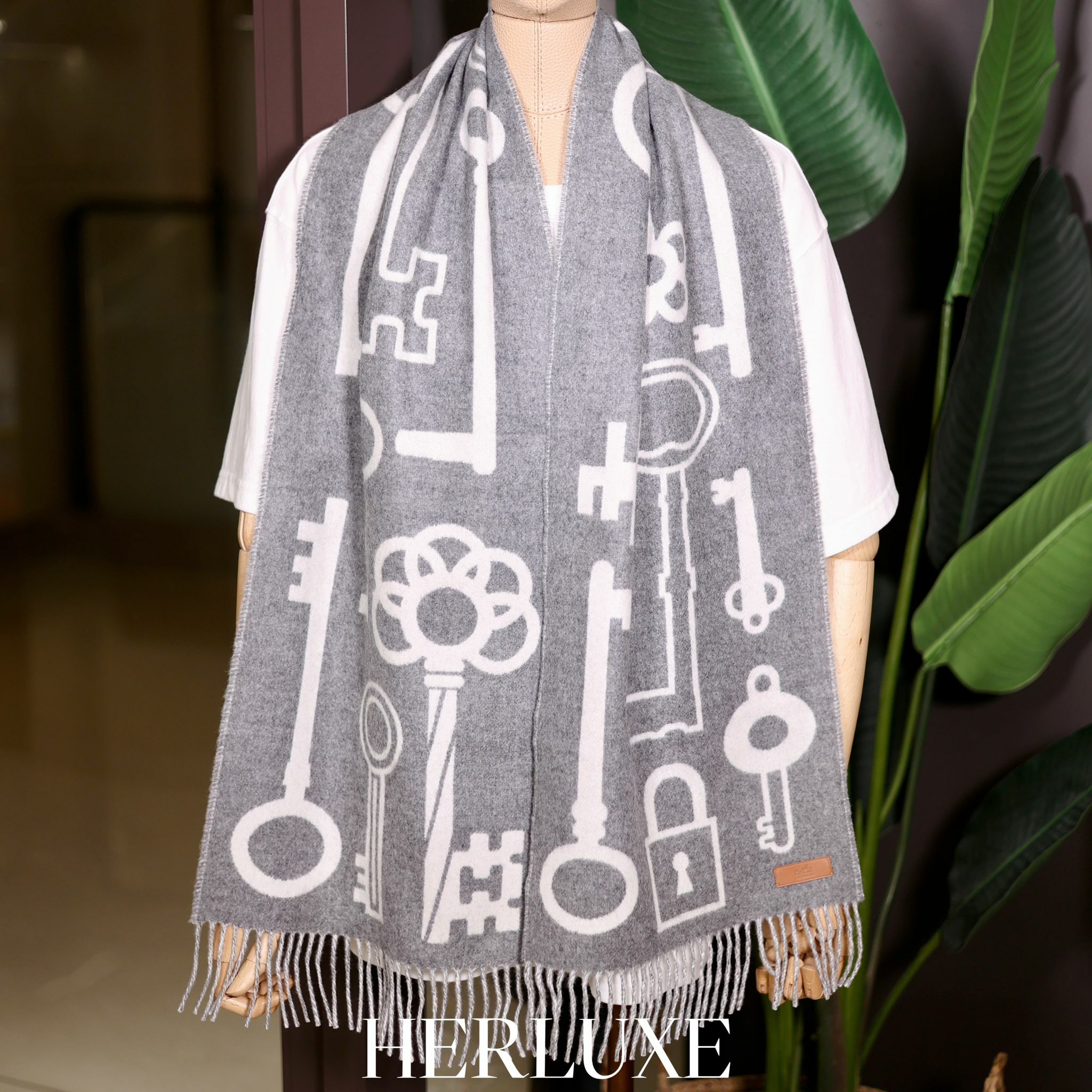 Casaque Porte-Clefs muffler cashmere 30x160cm Flanelle / Ivoire