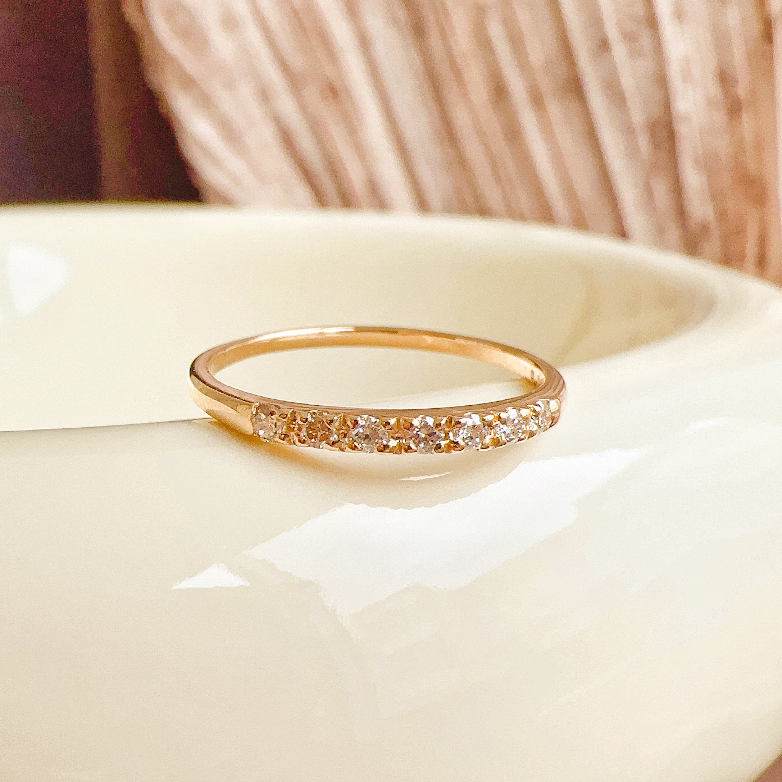 0.10ct 渾圓排鑽戒指