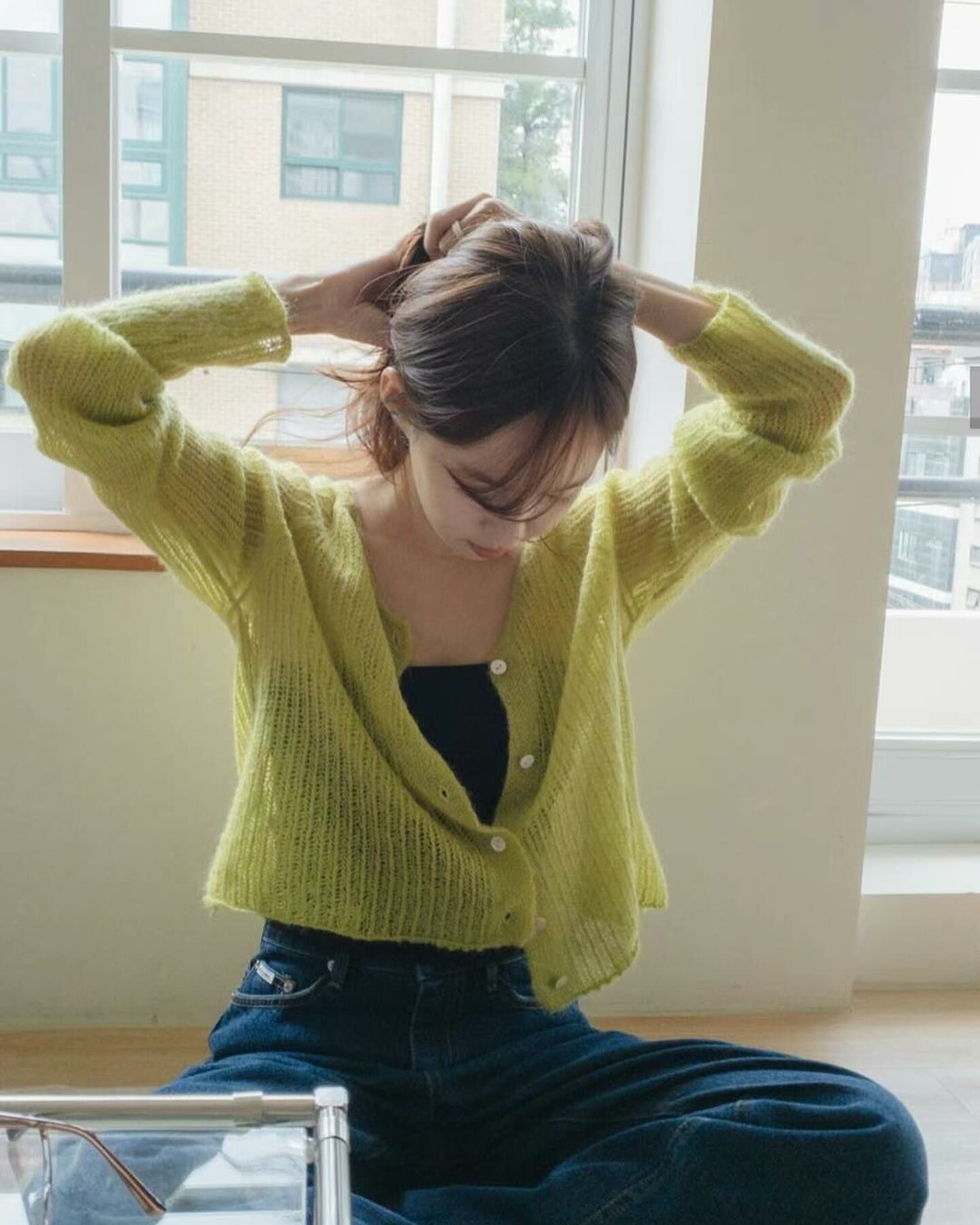 Macaron see through knit