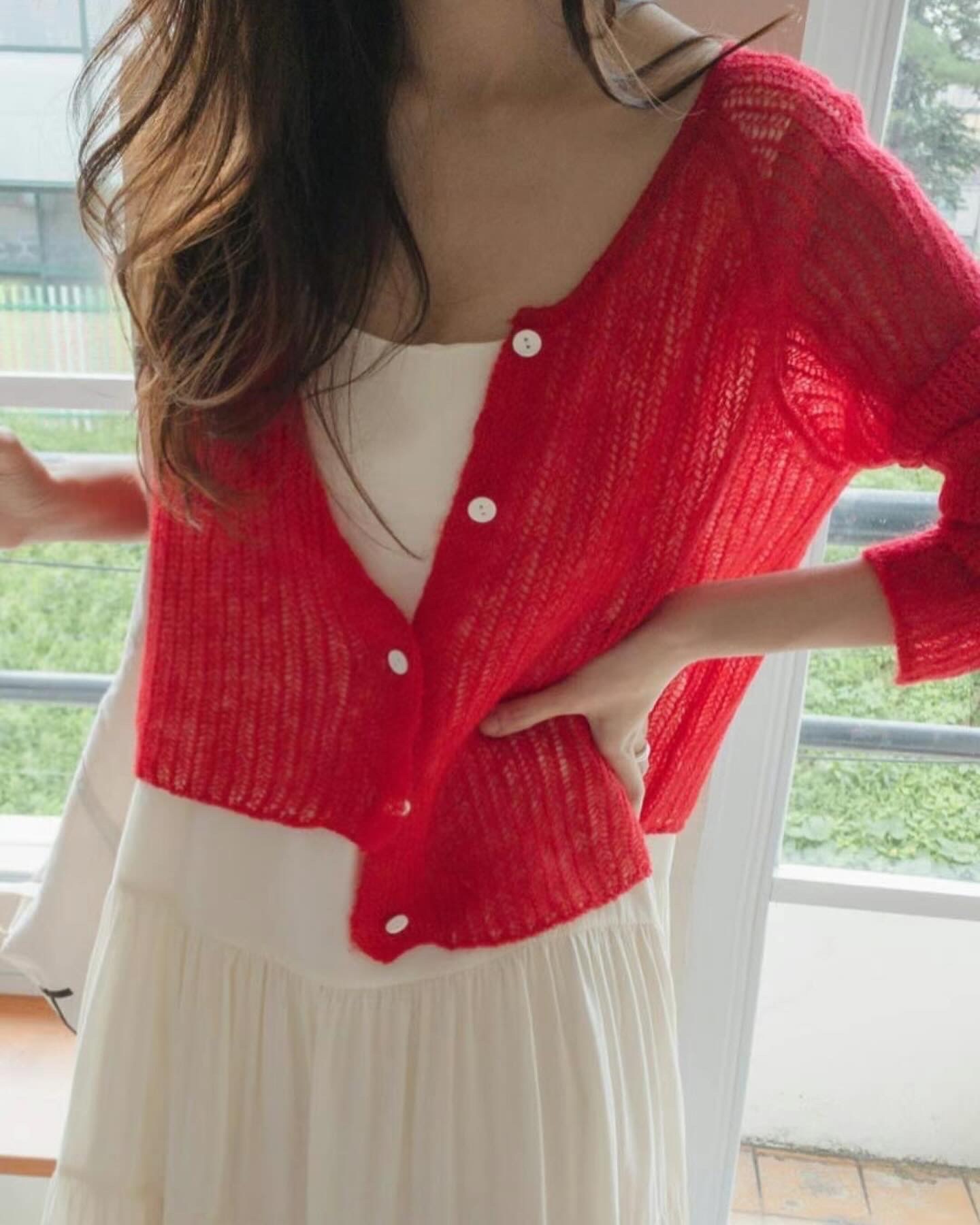 Macaron see through knit