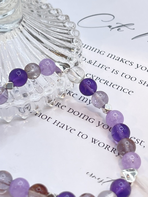 C001-紫浪漫手鍊6mm【預購】