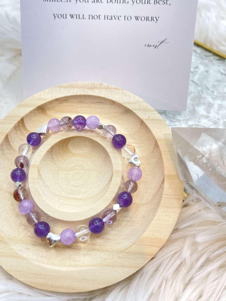 C001-紫浪漫手鍊6mm【預購】