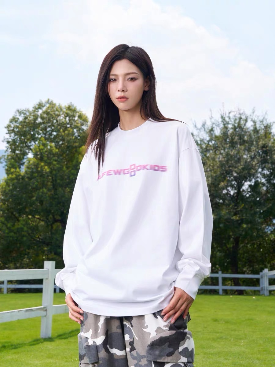 AFGK 美式漸層模糊水洗 長袖T A FEW GOOD KIDS