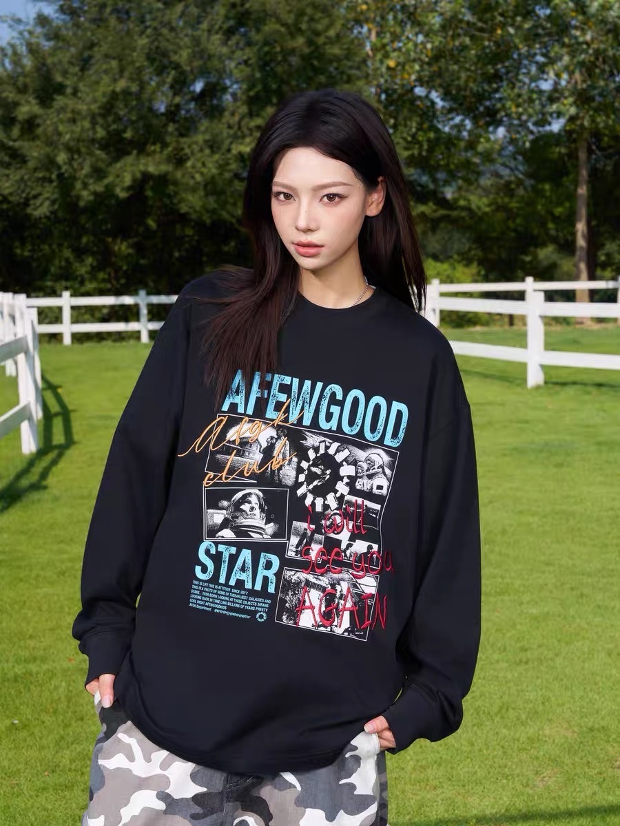 AFGK 美式復古宇宙星空 長袖T A FEW GOOD KIDS