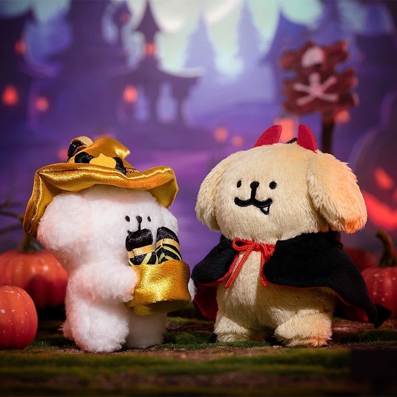 🎃萬聖節限定 線條小狗 吊飾 掛件 小白毛 小金毛