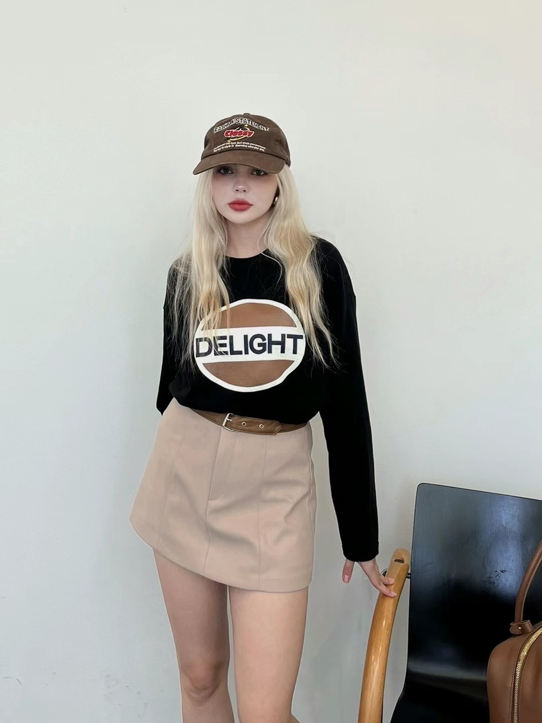 410061 DELIGHT長袖T 黑色現貨