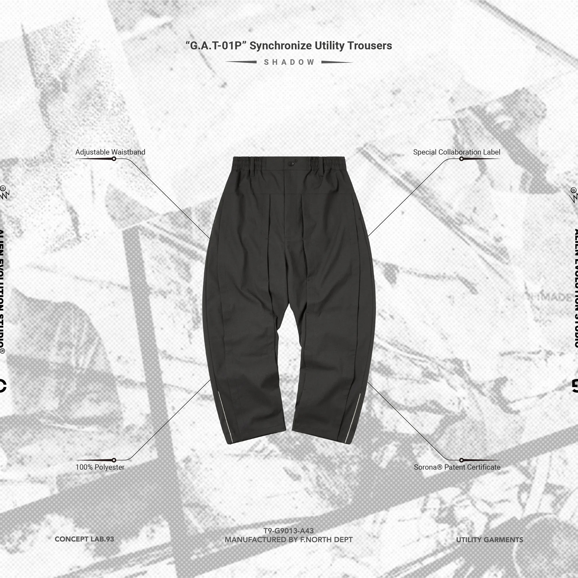 AES x GOOPiMADE “G.A.T-01P” Synchronize Utility Trousers