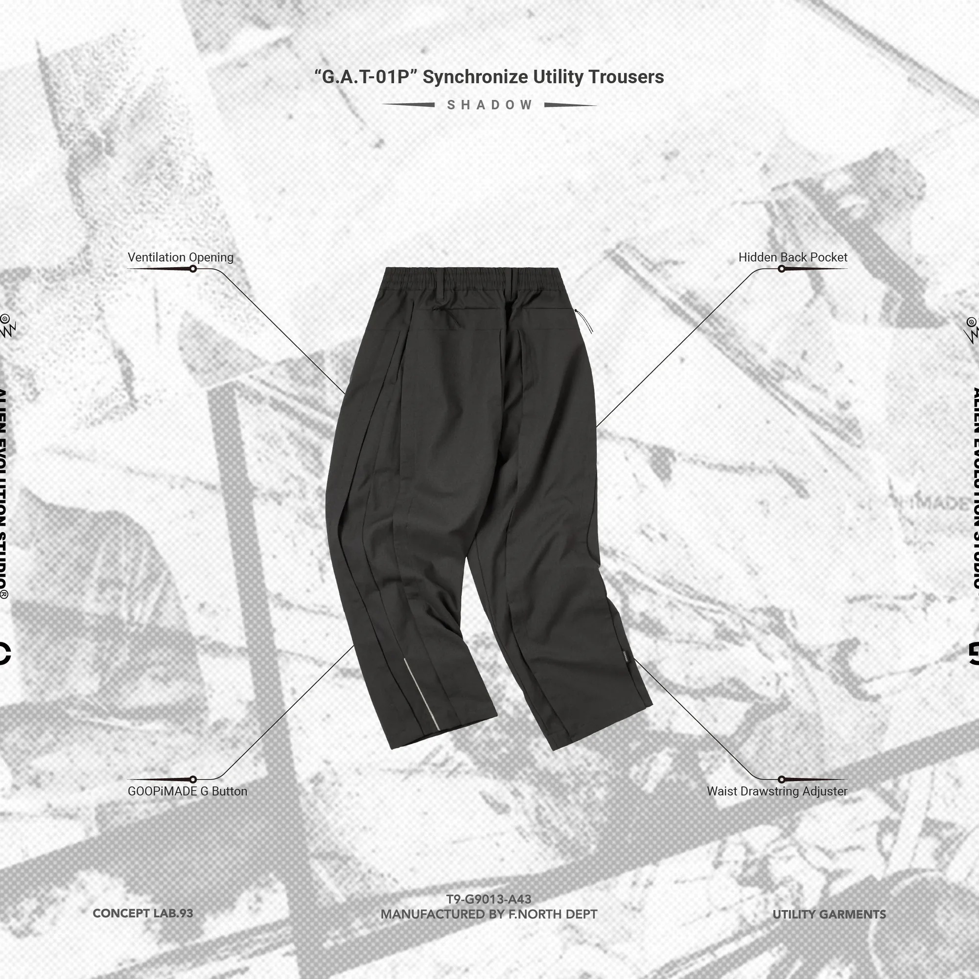AES x GOOPiMADE “G.A.T-01P” Synchronize Utility Trousers