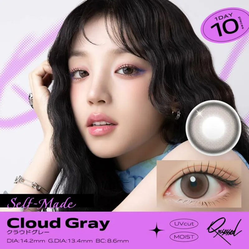 [日拋] Qrsessed 1 Day Self-made Series Cloud Gray｜日拋彩妝隱形眼鏡｜每盒10片