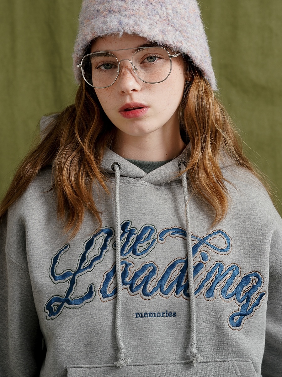 <預購> 韓國WV PROJECT 電繡Loading Memory高磅刷毛帽T#帽踢