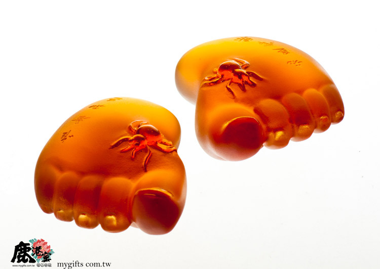 鹿港窯禮品館│居家開運琉璃小擺飾 知足常樂