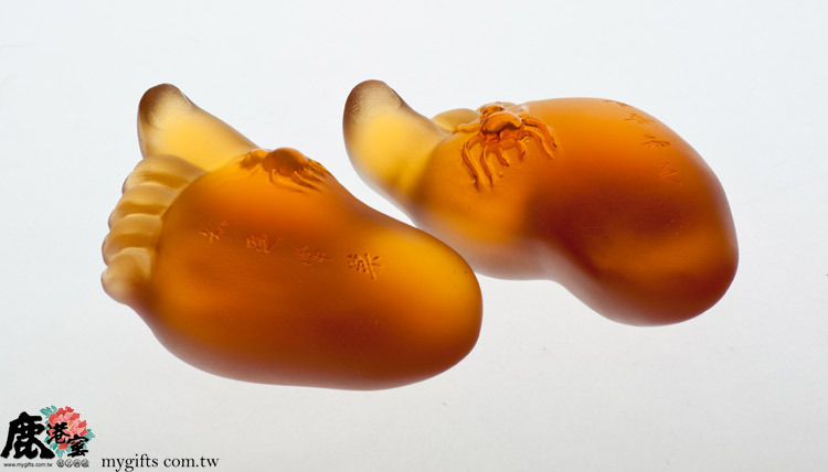 鹿港窯禮品館│居家開運琉璃小擺飾 知足常樂