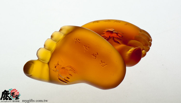 鹿港窯禮品館│居家開運琉璃小擺飾 知足常樂