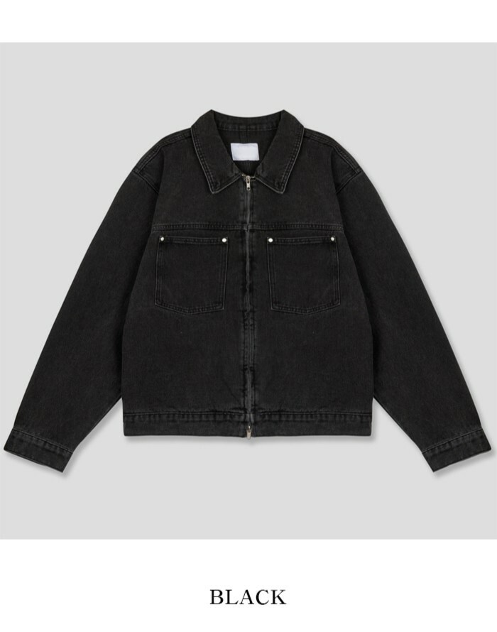 鉚釘口袋牛仔外套