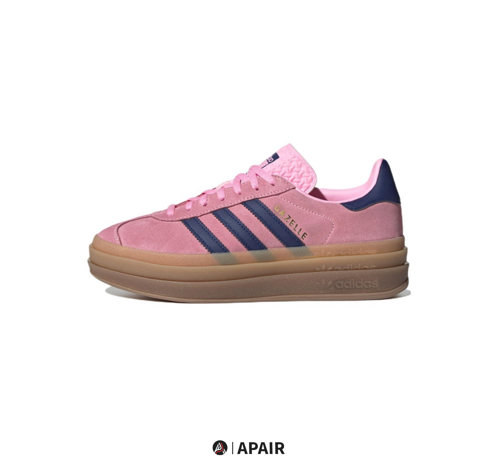 【APAIR】ADIDAS ORIGINALS GAZELLE BOLD 粉色厚底 H06122