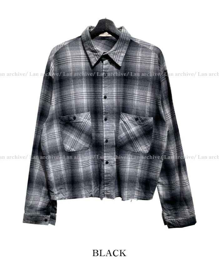 Winnie 口袋格紋短版襯衫