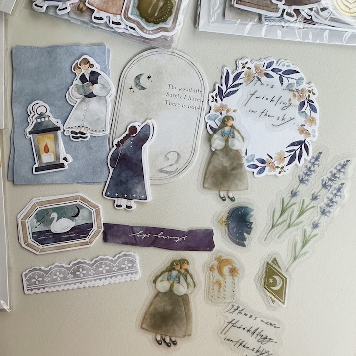 mignon fille 45枚 和紙＋PET混合貼紙包｜日本 Q-LiA