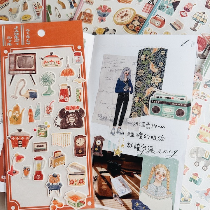 日本懷舊系列 棉紙貼紙｜日本Mind Wave