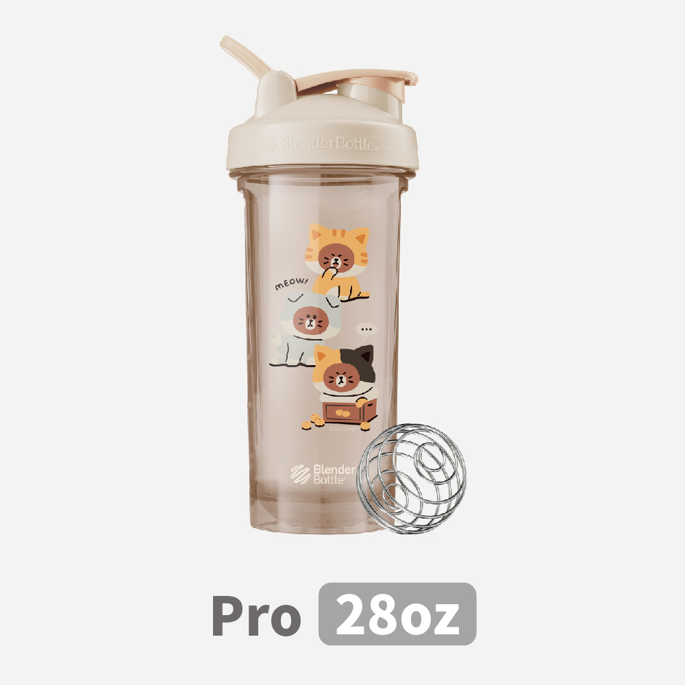 【LINE FRIENDS】BlenderBottle®Pro Tritan｜28oz 搖搖杯｜頑皮小貓