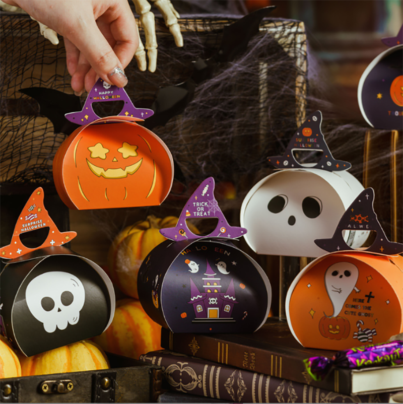 萬聖節卡通幽靈南瓜禮物盒 10個 HW1116