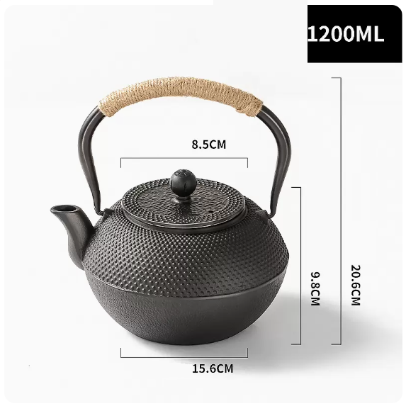 新款全套圍爐烤茶配件（1200ML鑄鐵水壺）