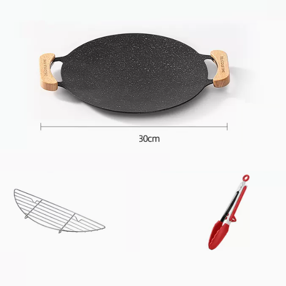 New barbecue plate iron plate utensil set (small_open flame barbecue bag)