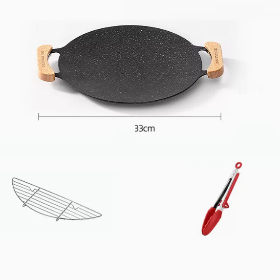 New barbecue plate iron plate utensil set (large_open flame barbecue bag)