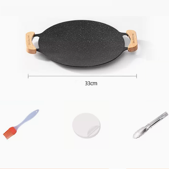 New barbecue plate iron plate utensil set (large_open flame kit)