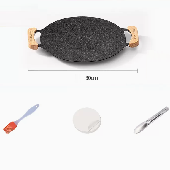 New barbecue plate iron plate utensil set (small_dual-purpose kit)