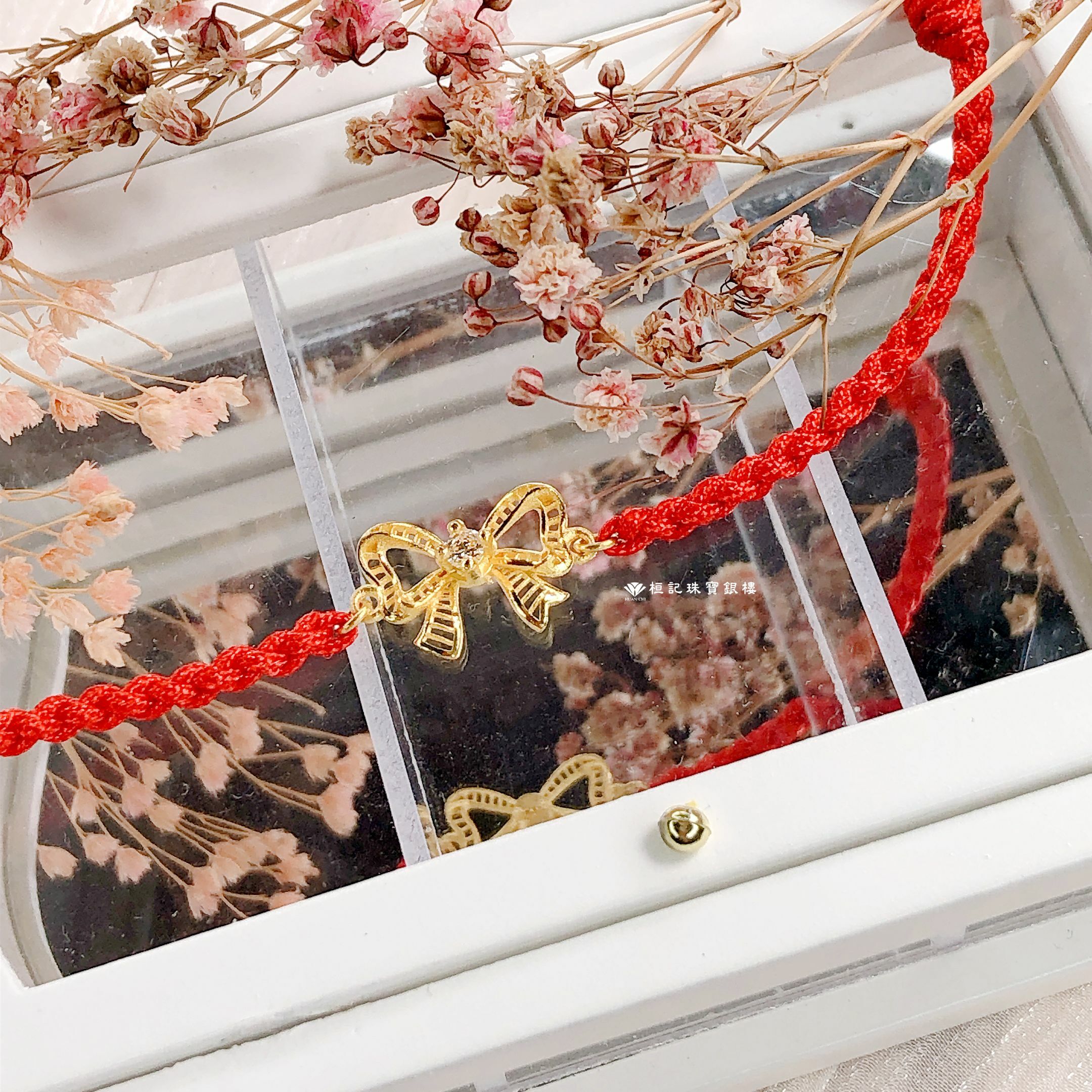 緞帶蝴蝶結 編織金手鍊