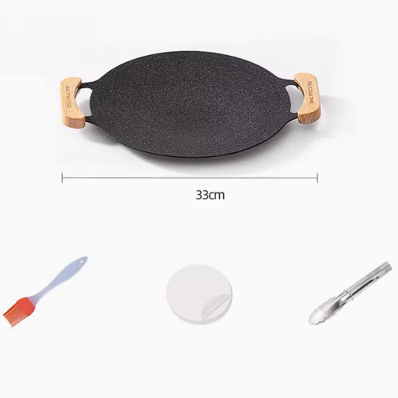 New barbecue plate iron plate utensil set (large_dual-purpose kit)