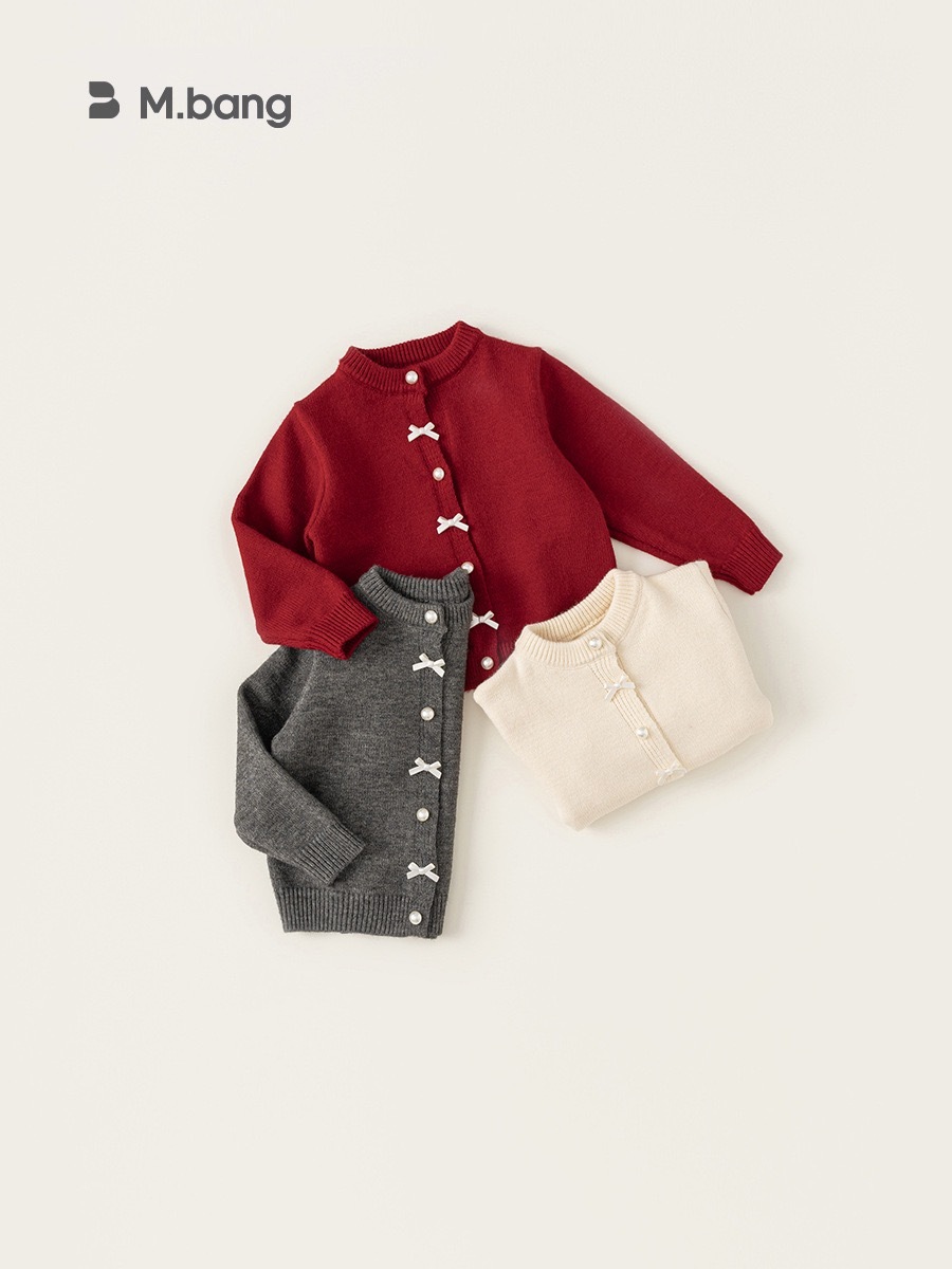 蝴蝶結軟糯針織外套