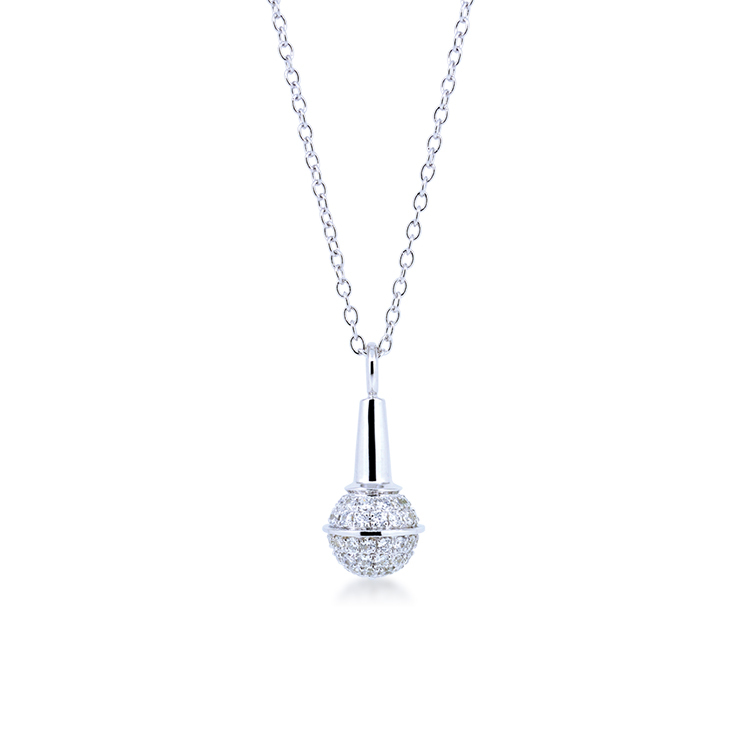 925純銀「璀璨麥克風」項墜+贈白鋼項鍊(特價1,000元)-ADSNP0149