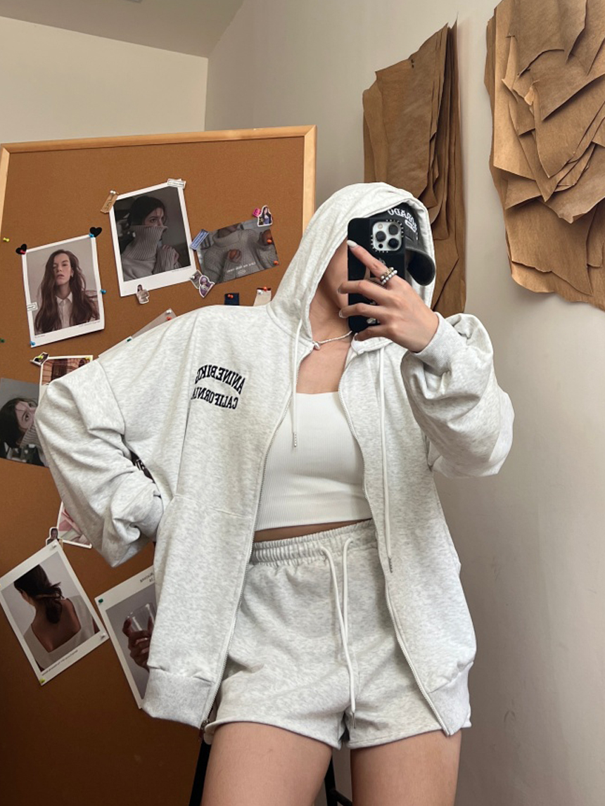 衛衣刺繡外套套裝*3色