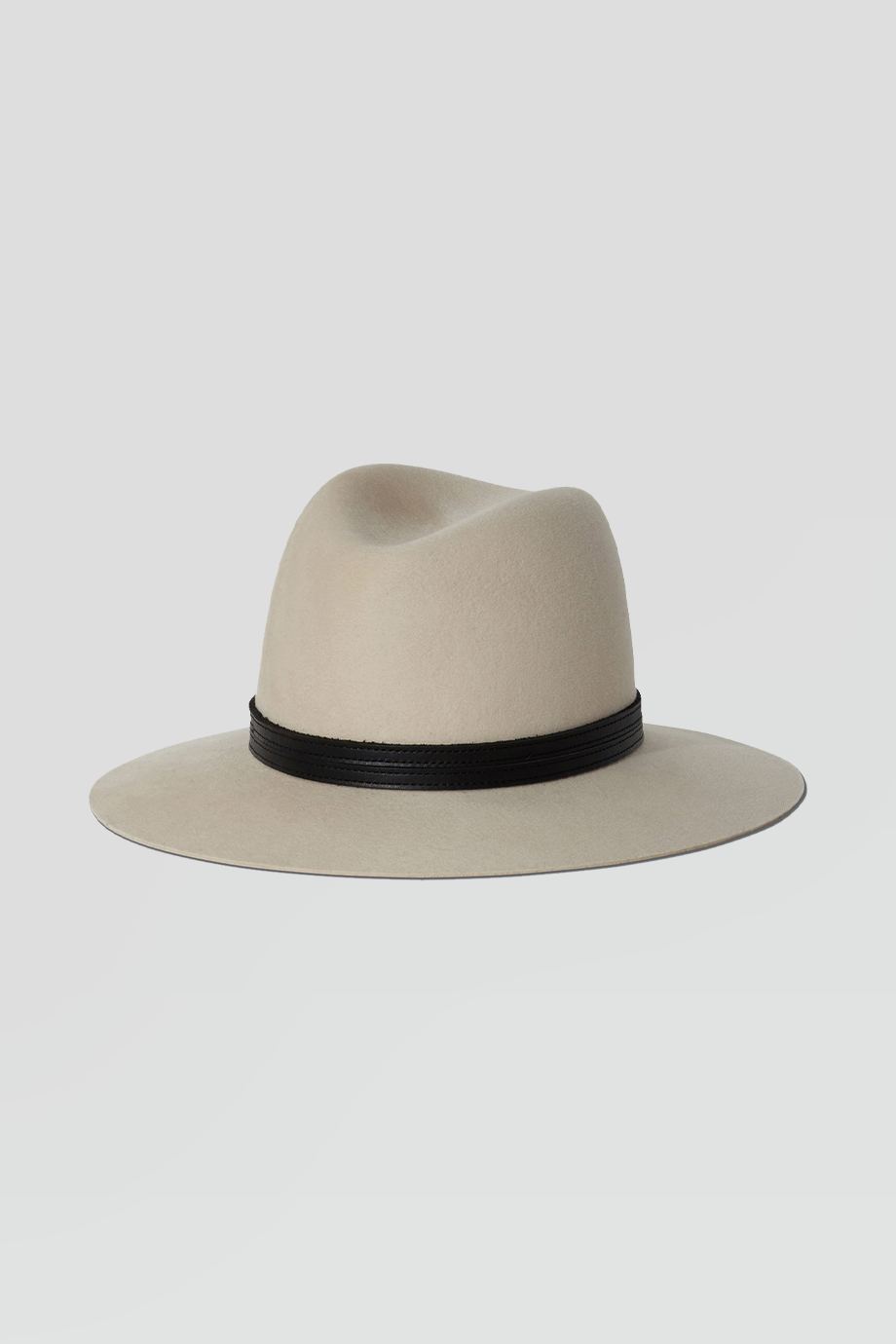 JANESSA LEONÉ｜CORINNE 雙層皮革飾帶羊毛紳士帽